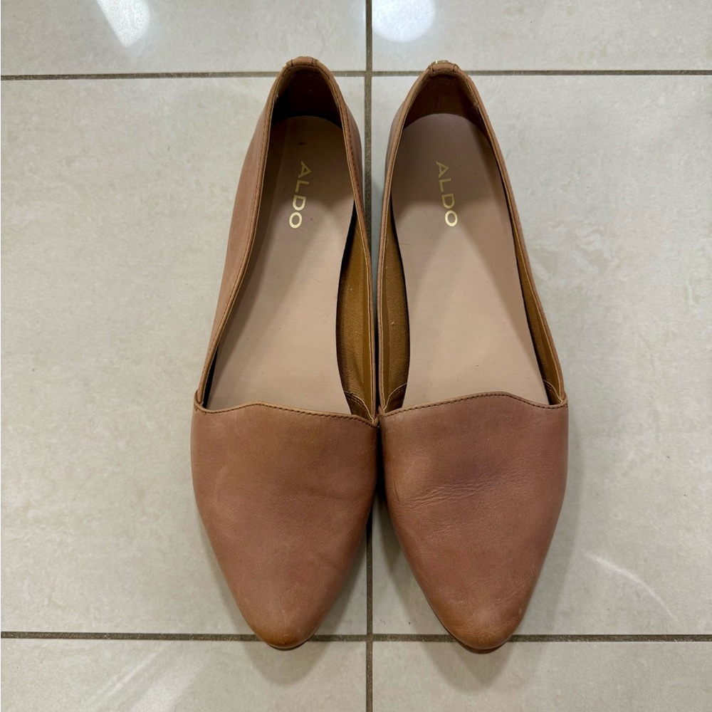 Brown cognac/tan Aldo Tosna loafers flats